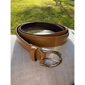 VTG Coach Genuine Calfskin Beige Belt with Brass Buckle XL